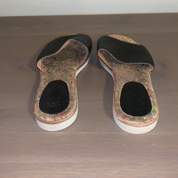 Rollie Black Leather Slides with Cork Insoles - Women’s Size 36 - Picture 5 of 8